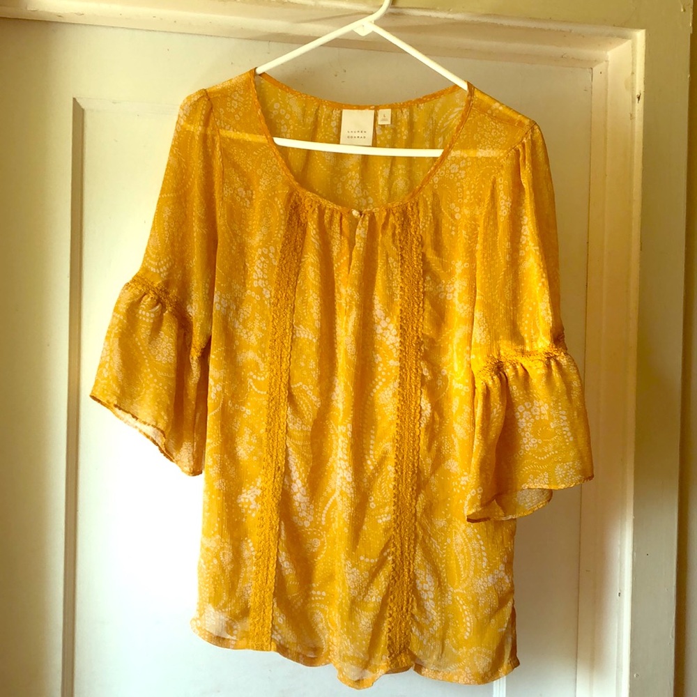 Sheer golden blouse